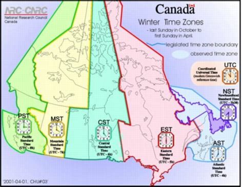 canada time zones converter